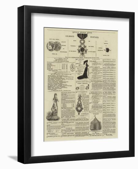 Page of Advertisements-null-Framed Giclee Print