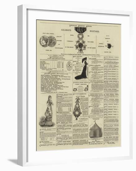 Page of Advertisements-null-Framed Giclee Print