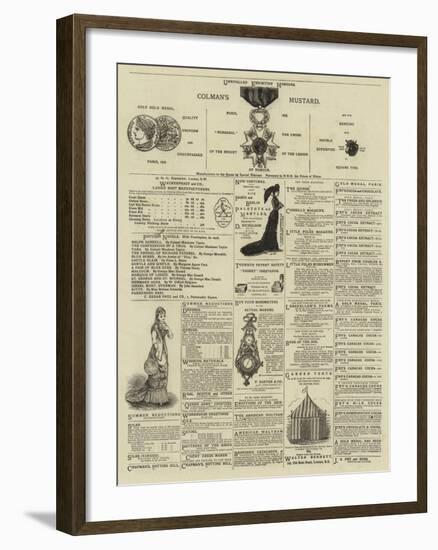 Page of Advertisements-null-Framed Giclee Print