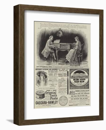 Page of Advertisements-null-Framed Giclee Print