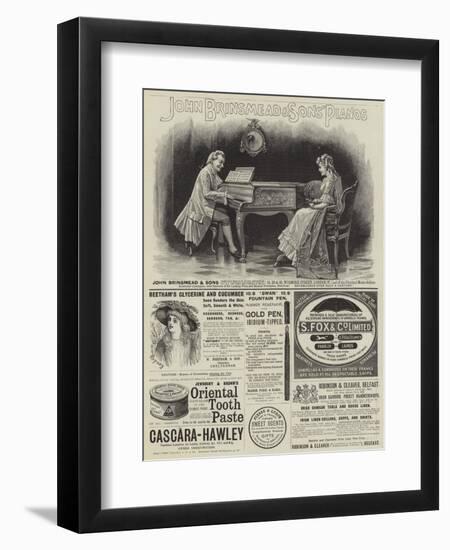 Page of Advertisements-null-Framed Giclee Print