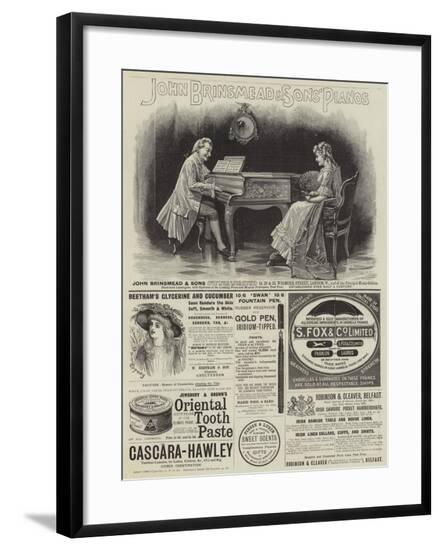 Page of Advertisements--Framed Giclee Print