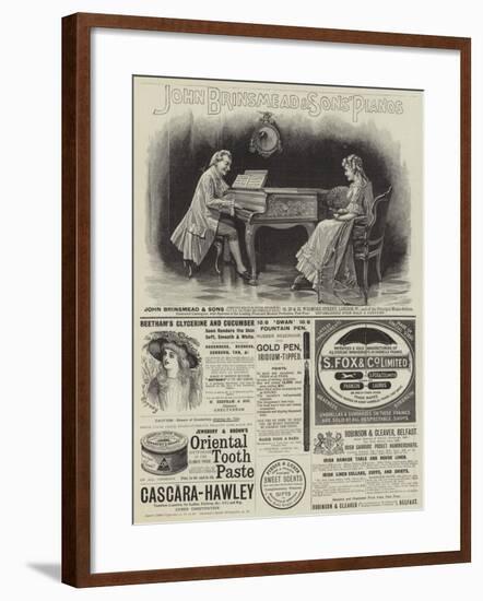 Page of Advertisements-null-Framed Giclee Print