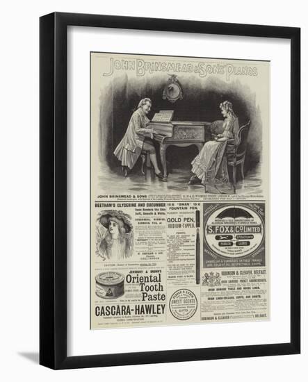 Page of Advertisements-null-Framed Giclee Print