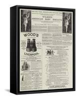 Page of Advertisements-null-Framed Stretched Canvas