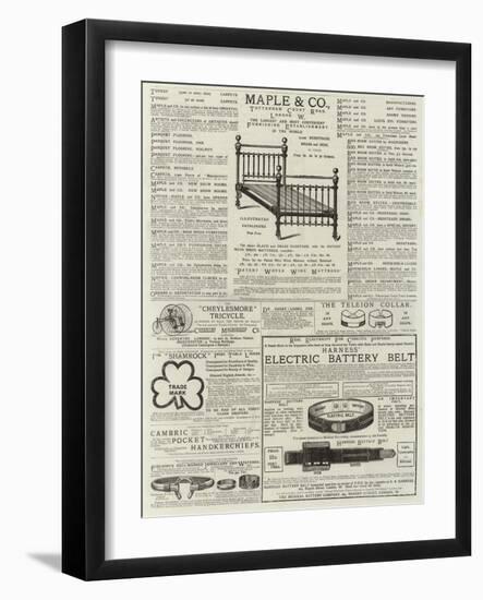 Page of Advertisements-null-Framed Giclee Print