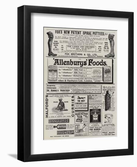 Page of Advertisements-null-Framed Giclee Print