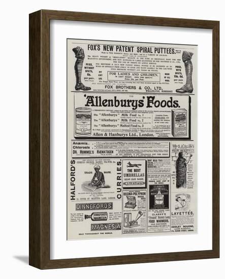 Page of Advertisements-null-Framed Giclee Print