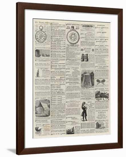 Page of Advertisements-null-Framed Giclee Print