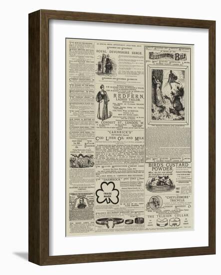 Page of Advertisements-null-Framed Giclee Print