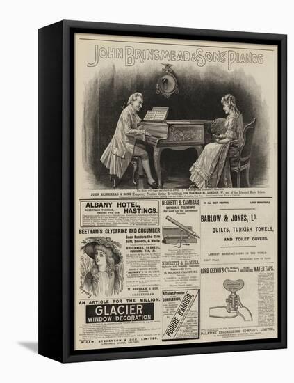 Page of Advertisements-null-Framed Stretched Canvas