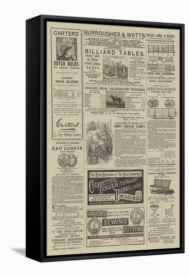 Page of Advertisements-null-Framed Stretched Canvas