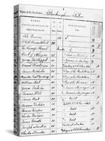 Page of Buckingham Palace Census Return for 1841-null-Stretched Canvas