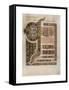 Page of Illuminated Text from the Gospel of St Luke, C700-null-Framed Stretched Canvas
