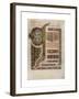 Page of Illuminated Text from the Gospel of St Luke, C700-null-Framed Giclee Print