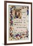 Page of Musical Notation with a Historiated Initial 'G' Depicting a Group of Saints with St. Ursula-Italian-Framed Giclee Print
