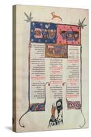 Page of Text and Illustration, from One of Three Volumes of a Jewish Book of Ritual, German-null-Stretched Canvas