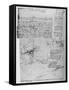 'Page of Text with Sketches of Landscape', c1480 (1945)-Leonardo Da Vinci-Framed Stretched Canvas