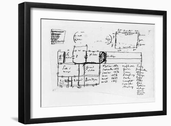 Page of the Album 'Pensees, Sujets, Fragments', 1833-Honore de Balzac-Framed Giclee Print