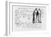 Page of the Album 'Pensees, Sujets, Fragments', 1833-Honore de Balzac-Framed Giclee Print