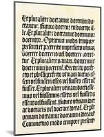 Page of the "Grammaire Latine" by Donatus, Published by Gutenberg-null-Mounted Giclee Print