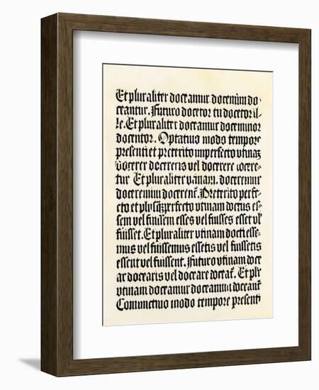 Page of the "Grammaire Latine" by Donatus, Published by Gutenberg-null-Framed Giclee Print