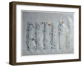 Page of the Koran in a Maghrebi script, 12th century. Artist: Unknown-Unknown-Framed Giclee Print