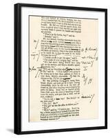 Page Proof from Great Expectations, Showing Charles Dickens's Hand Written Corrections. Charles…-null-Framed Giclee Print