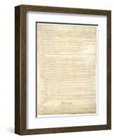 Page Two of the Constitution of the United States-null-Framed Giclee Print