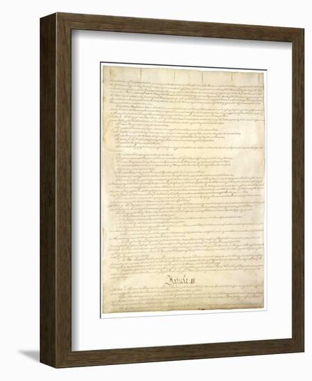 Page Two of the Constitution of the United States-null-Framed Giclee Print