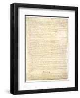 Page Two of the Constitution of the United States-null-Framed Giclee Print