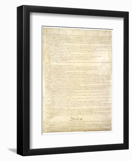 Page Two of the Constitution of the United States-null-Framed Giclee Print