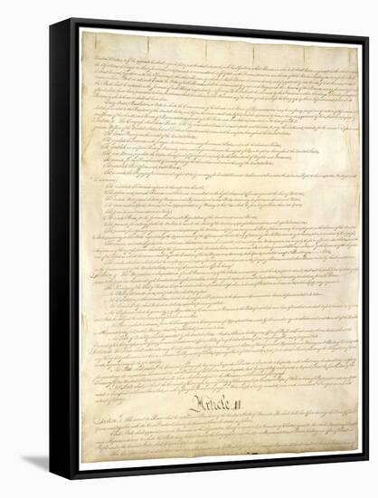 Page Two of the Constitution of the United States-null-Framed Stretched Canvas