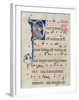 Page with Historiated Initial 'P' Depicting the Nativity, from a Gradual from the Monastery of San-Cimabue-Framed Giclee Print