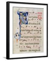 Page with Historiated Initial 'P' Depicting the Nativity, from a Gradual from the Monastery of San-Cimabue-Framed Giclee Print