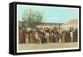 Pageant of Indian Crafts, San Gabriel Mission, California-null-Framed Stretched Canvas