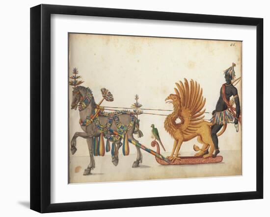 Pageant sleigh in parade, c.1640-German School-Framed Giclee Print