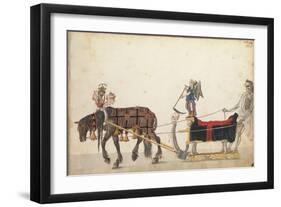 Pageant sleigh in parade, c.1640-German School-Framed Giclee Print