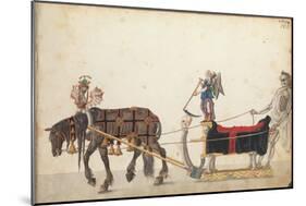 Pageant sleigh in parade, c.1640-German School-Mounted Giclee Print