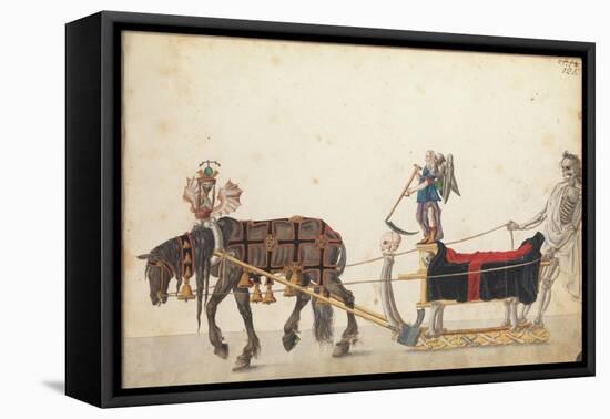 Pageant sleigh in parade, c.1640-German School-Framed Stretched Canvas