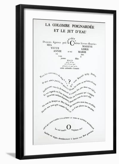 Pages from Caligrammes-Guillaume Apollinaire-Framed Giclee Print