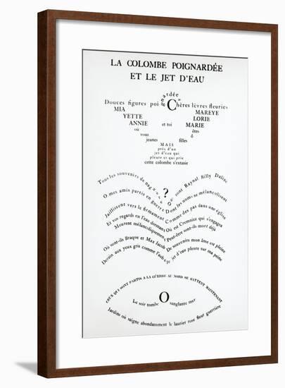 Pages from Caligrammes-Guillaume Apollinaire-Framed Giclee Print