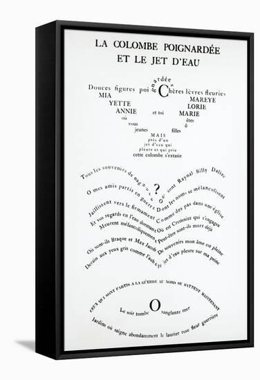Pages from Caligrammes-Guillaume Apollinaire-Framed Stretched Canvas