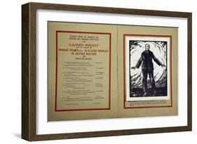 Pages from Program for Concert in Honor of Blind Soldiers-Claude Debussy-Framed Giclee Print