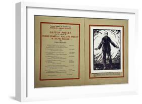 Pages from Program for Concert in Honor of Blind Soldiers-Claude Debussy-Framed Giclee Print
