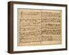 Pages from Score of the 'st. Matthew Passion', 1727-Johann Sebastian Bach-Framed Giclee Print