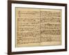 Pages from Score of the 'st. Matthew Passion', 1727-Johann Sebastian Bach-Framed Giclee Print