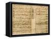 Pages from Score of the 'The Art of the Fugue', 1740S-Johann Sebastian Bach-Framed Stretched Canvas