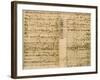 Pages from Score of the 'The Art of the Fugue', 1740S-Johann Sebastian Bach-Framed Giclee Print