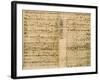 Pages from Score of the 'The Art of the Fugue', 1740S-Johann Sebastian Bach-Framed Giclee Print